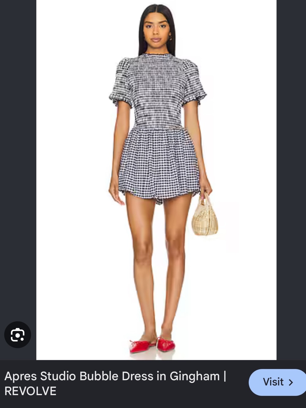NWOT Apres Studio Bubble Dress size US4 gingham